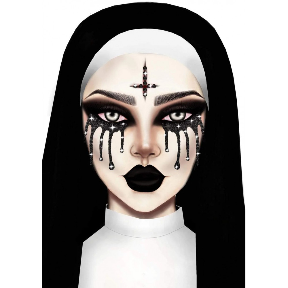  - Маска из страз Possessed face jewels sticker Leg Avenue