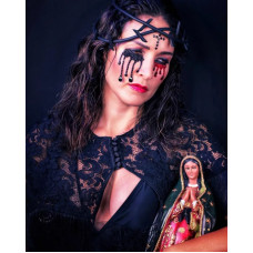 Маска из страз Possessed face jewels sticker Leg Avenue