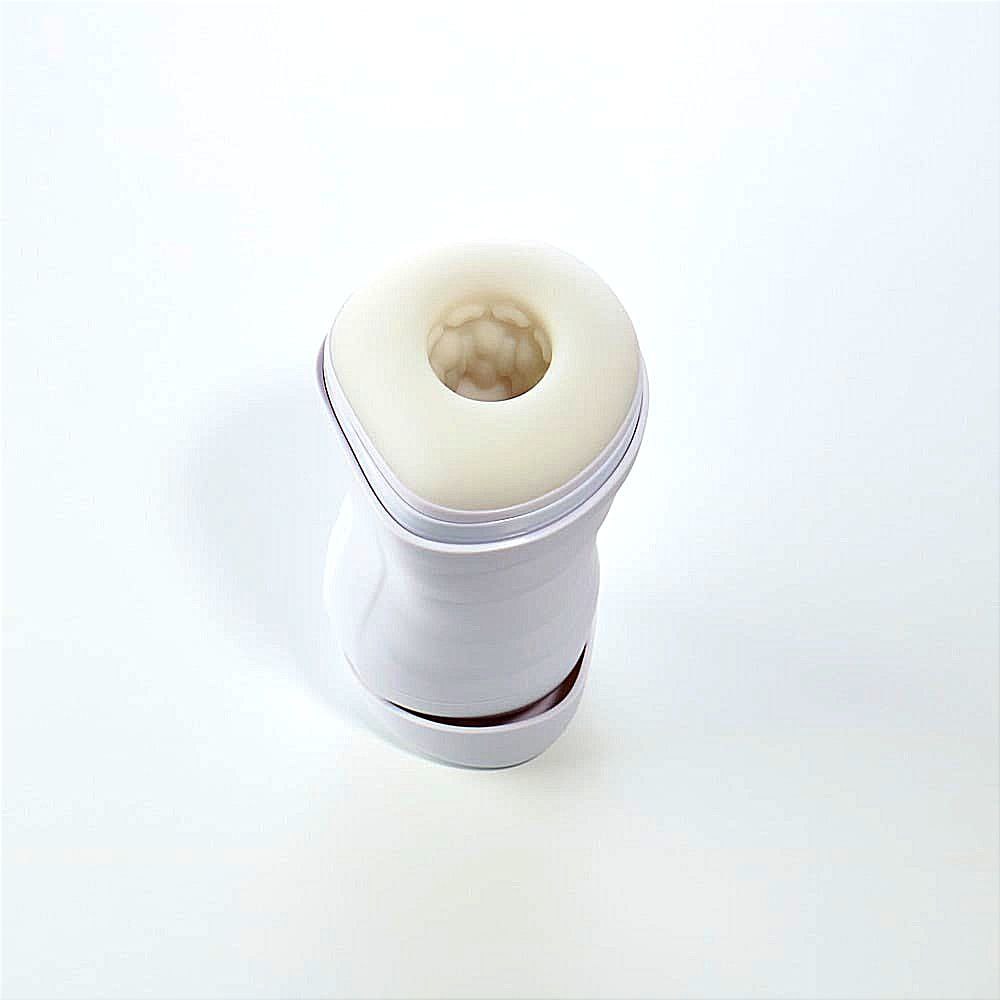 Різне - Мастурбатор Sweet Em хай-тек нереалістичний у колбі, білий 10 режимів вібрації + стиск 2