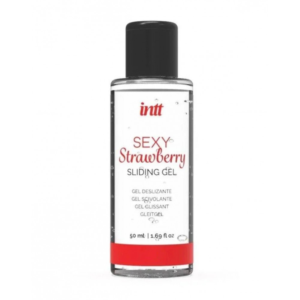 Оральні змазки - Оральний лубрикант зі смаком полуниці Sexy Strawberry Intt, на водній основі, 50 мл