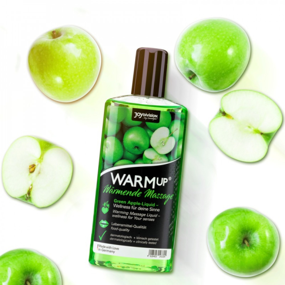 - Съедобное массажное масло с разогревающим эффектом WARMup Green Apple 150 мл