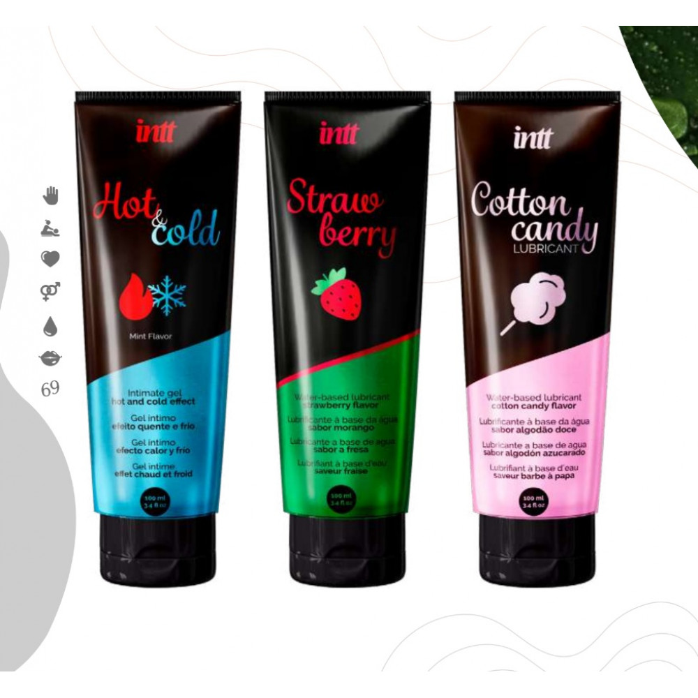  - Съедобный лубрикант со вкусом сладкой ваты Intt Cotton Candy, 100 мл 2
