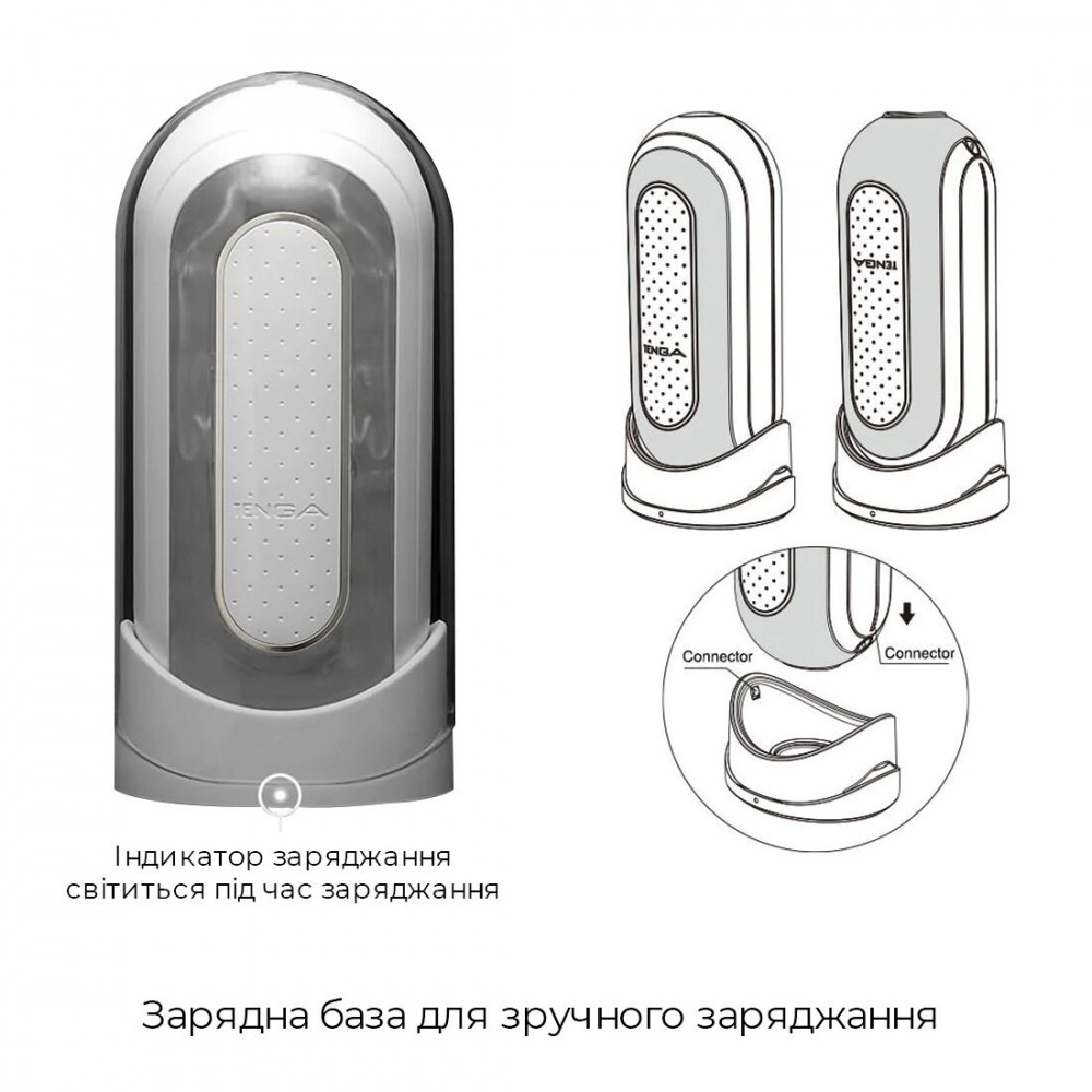 Мастурбаторы с вибрацией - Вибромастурбатор Tenga Flip Zero Electronic Vibration White, изменяемая интенсивность, раскладной 2