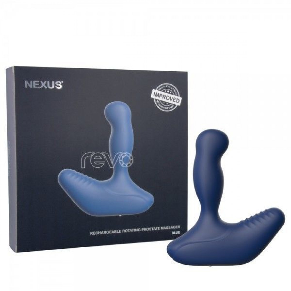  - Массажер простаты Nexus Revo Blue с вращающейся головкой, макс. диаметр 3,2 см