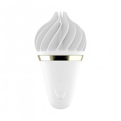Мороженка-спінатор Satisfyer Lay-On - Sweet Treat White/Gold, 10 режимів роботи, водонепроникний