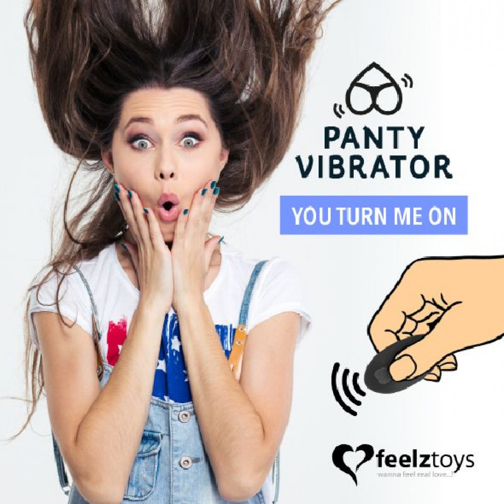 Вибратор - Вибратор в трусики FeelzToys Panty Vibrator Pink с пультом ДУ, 6 режимов работы, сумочка-чехол 2