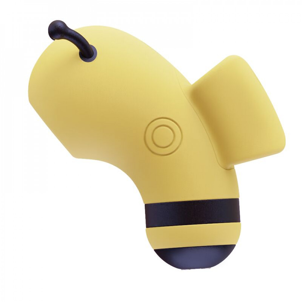 Вибраторы вакуумные - Вакуумный стимулятор с микротоками CuteVibe Beebe Yellow, на палец 5
