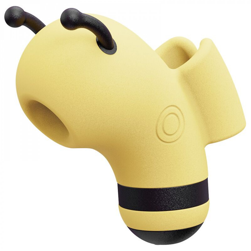 Вибраторы вакуумные - Вакуумный стимулятор с микротоками CuteVibe Beebe Yellow, на палец