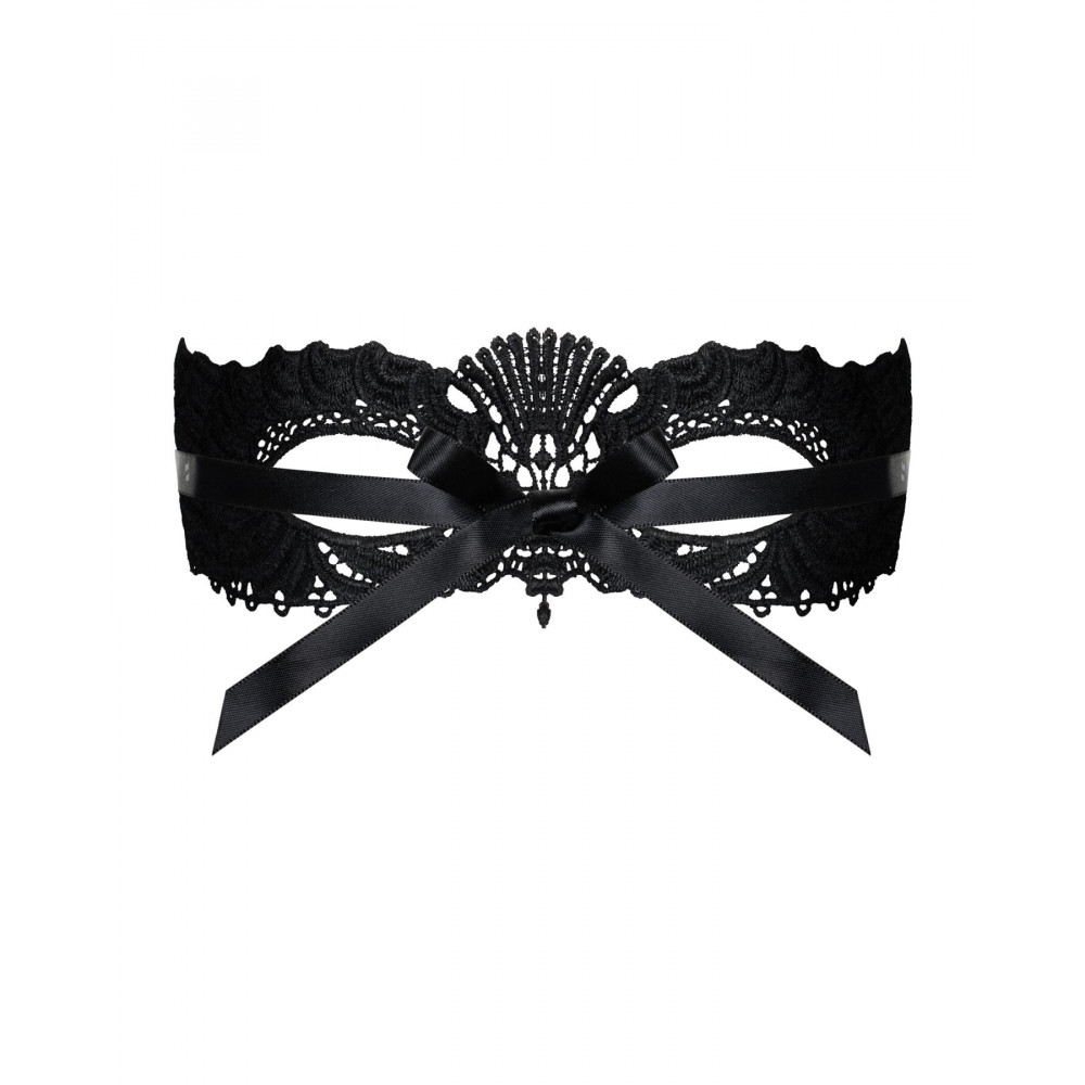 Маски - Кружевная маска Obsessive A700 mask, единый размер, черная 2