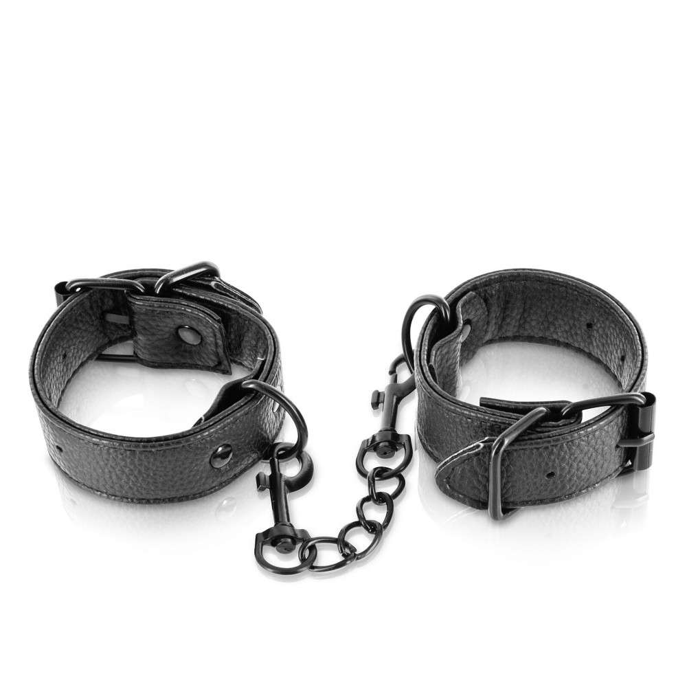 Наручники, веревки, бондажы, поножи - Наручники Fetish Tentation Adjustable Handcuffs, регулируемые, съемная цепочка с карабинами