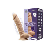 Фаллоимитатор с вибрацией SilexD Vetus Vibro Flesh (MODEL 1 size 8in) + LRS, двухслойный, диаметр 4,