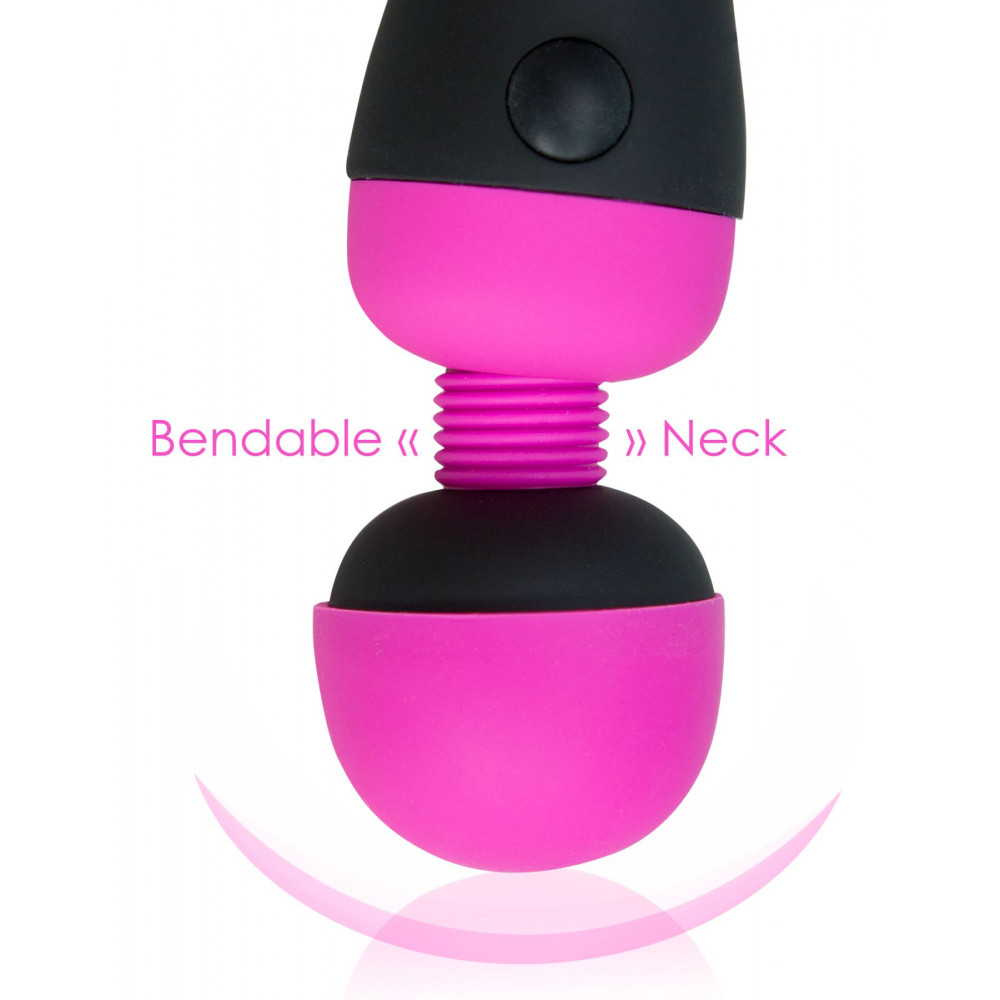 Вибромассажеры - Вибромассажер PalmPower Recharge Pink, перезаряжаемый, гибкая головка, тревел-замок 6