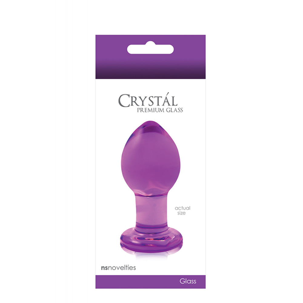 Анальная пробка - Стеклянная пробка NS Novelties CRYSTAL MEDIUM PURPLE 1