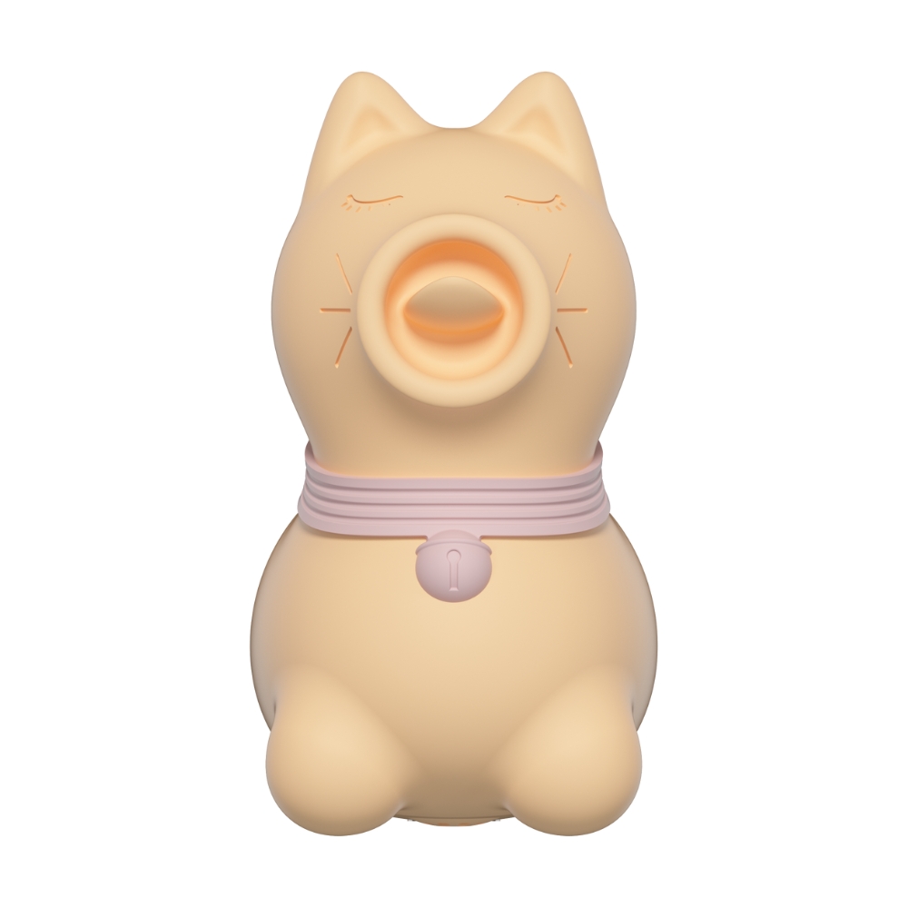 Вібропулі та міні-вібратори - Стимулятор клітора з язичком UNIVIBE Котик, 10 режимів, жовтий 2