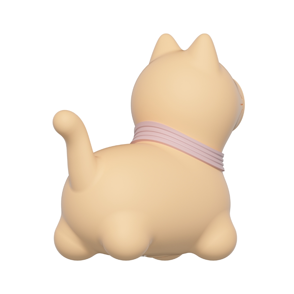 Вібропулі та міні-вібратори - Стимулятор клітора з язичком UNIVIBE Котик, 10 режимів, жовтий 9