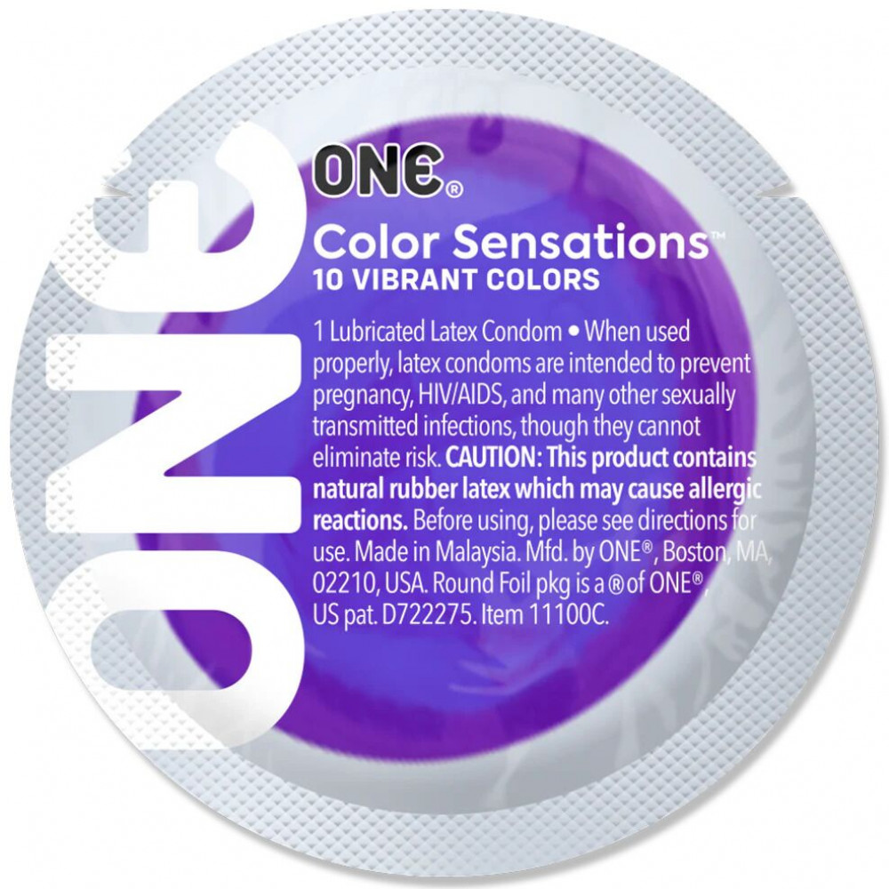 Презервативы - Презерватив ONE Color Sensations - Pick ONE (Purple) 1 шт 1