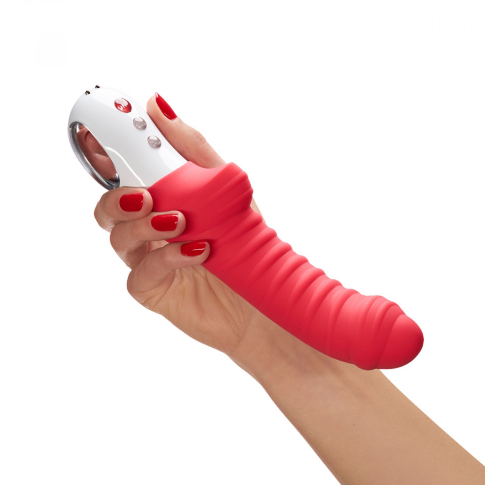Классический вибратор - Вибратор для точки G Fun Factory TIGER india red, ребристый, подходит для анальной стимуляции 4
