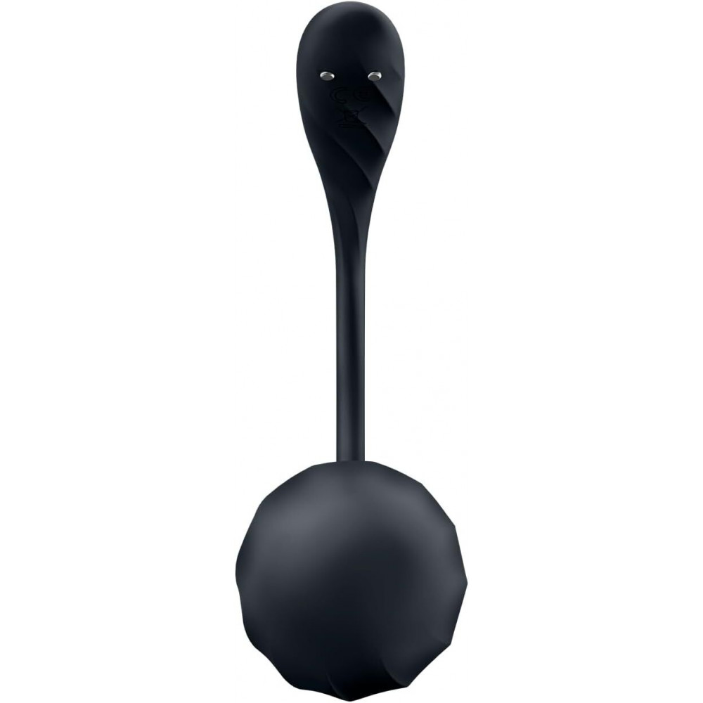 Виброяйцо - Виброяйцо Satisfyer Ribbed Petal Connect App Black 3