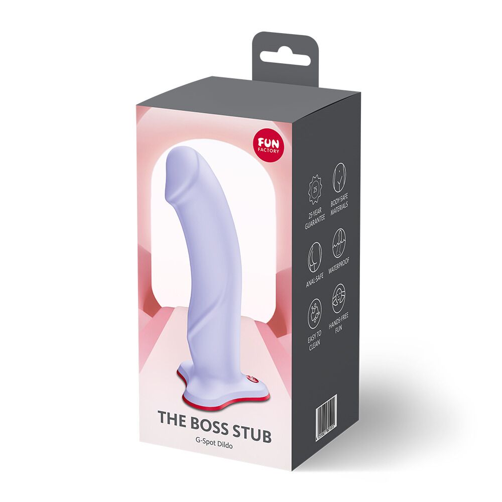 Фаллоимитаторы - Фаллоимитатор Fun Factory THE BOSS STUB Purple, реалистичная текстура, длина 17,9 см, диаметр 4,1 см 5