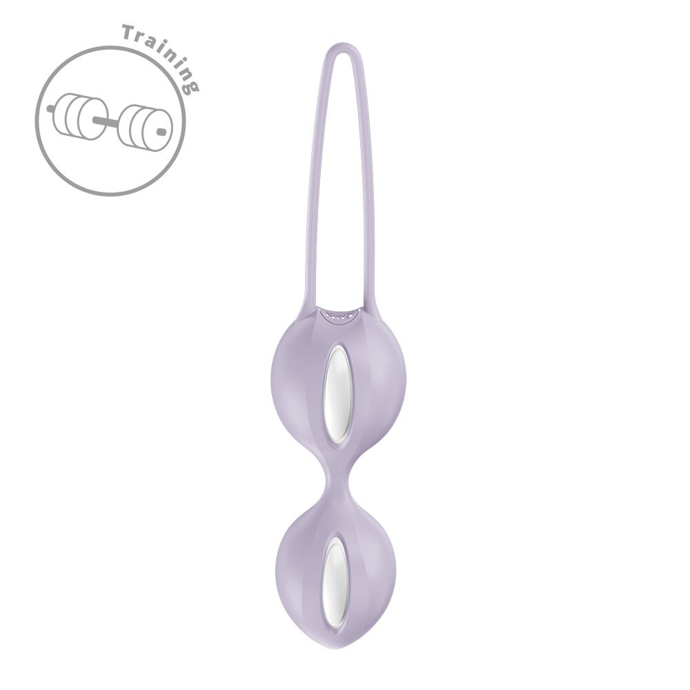 Вагінальні кульки та тренажери - Вагінальні кульки Fun Factory SMARTBALLS DUO Purple, 2 шт, діаметр 3,2 та 3,6 см 1