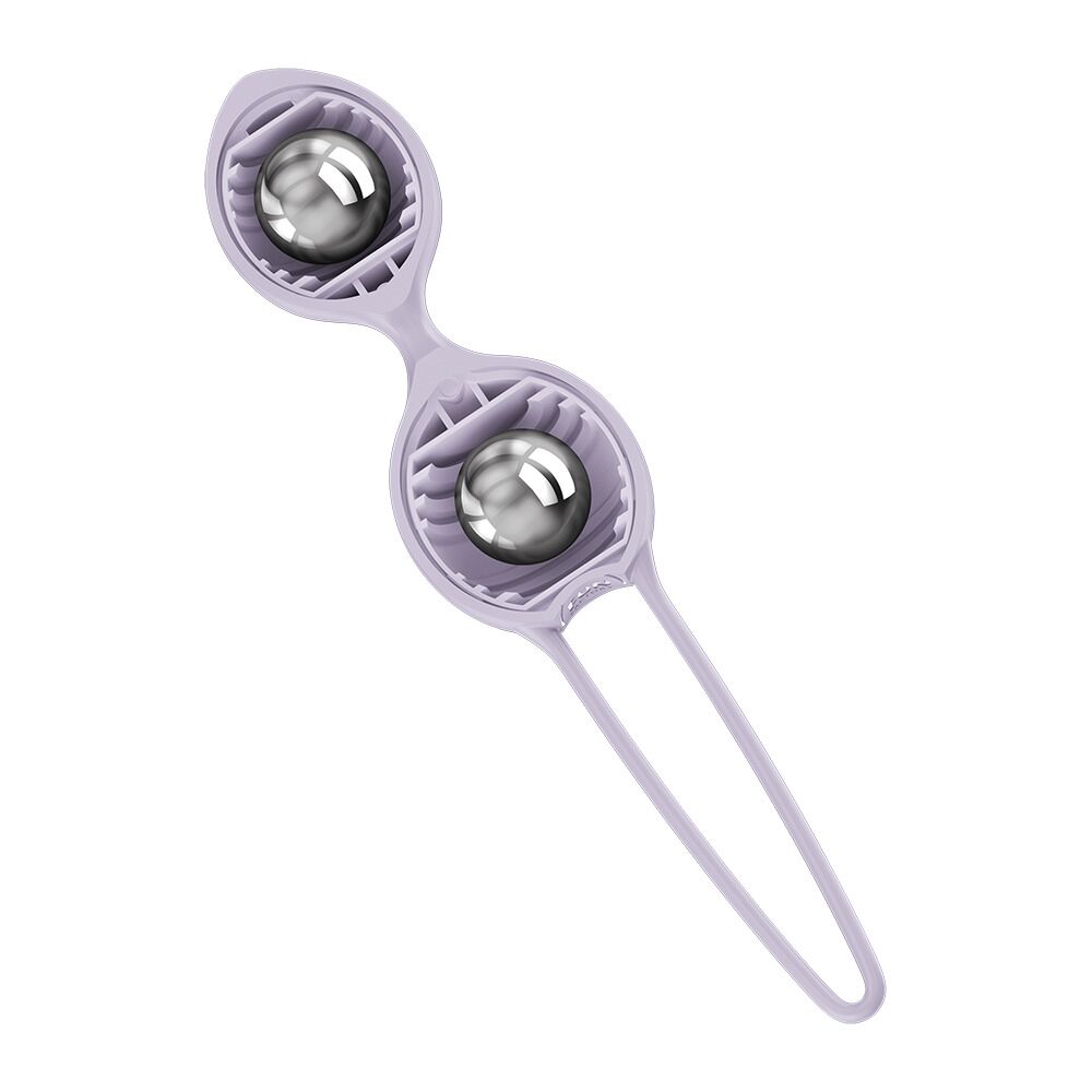 Вагінальні кульки та тренажери - Вагінальні кульки Fun Factory SMARTBALLS DUO Purple, 2 шт, діаметр 3,2 та 3,6 см 4
