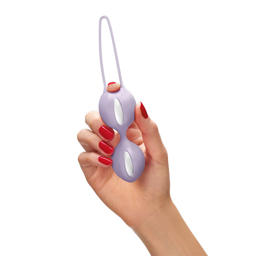 Вагінальні кульки та тренажери - Вагінальні кульки Fun Factory SMARTBALLS DUO Purple, 2 шт, діаметр 3,2 та 3,6 см 5