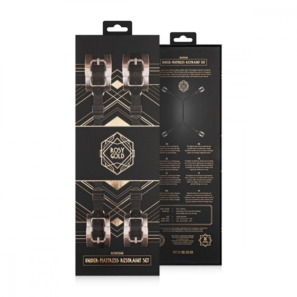  - Фіксатор рук і ніг для ліжка Rosy Gold - Under-Mattress Restraint Set 10