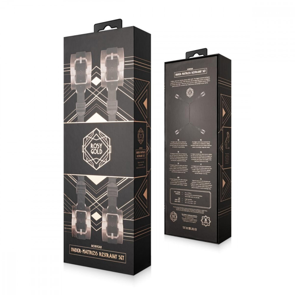  - Фіксатор рук і ніг для ліжка Rosy Gold - Under-Mattress Restraint Set 9