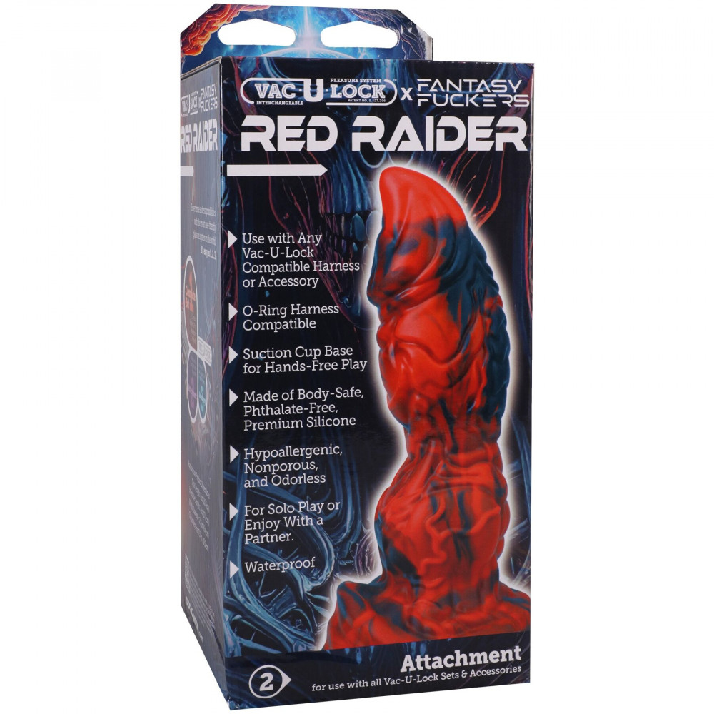 Фалоімітатор - Фентезійний фалоімітатор Doc Johnson Vac-U-Lock x Fantasy Fuckers Red Raider 4