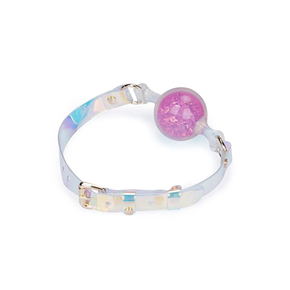 Повязки на глаза, кляпы, зажимы - Кляп Liebe Seele Crystal Ball Gag - Pink (Small Ball)