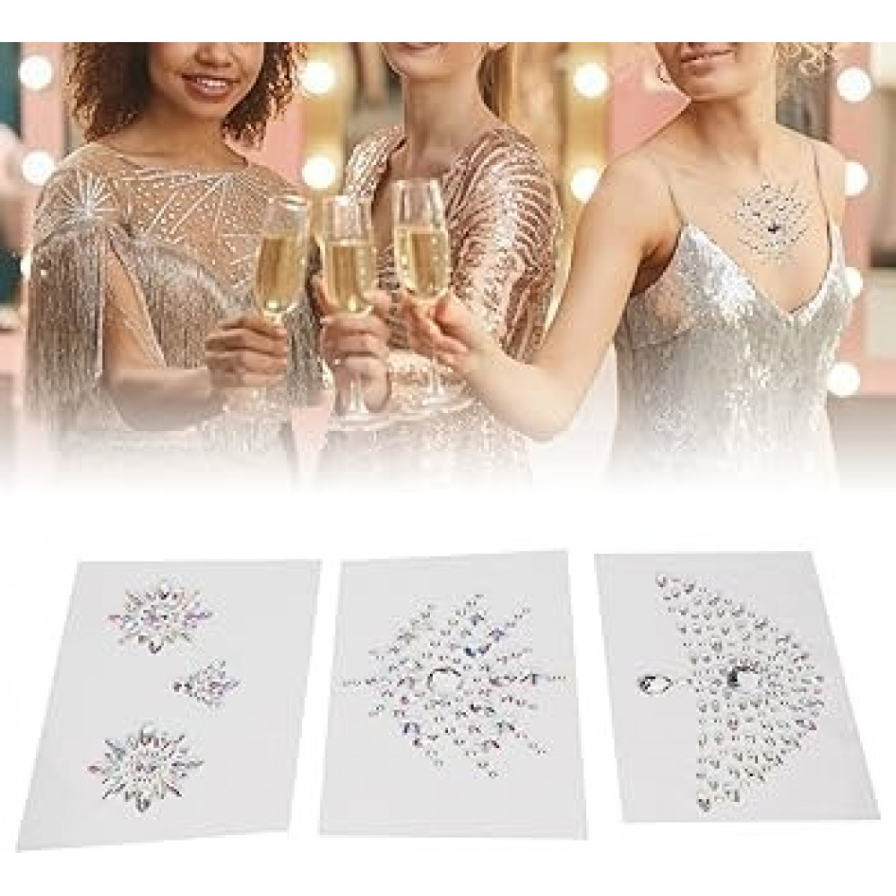 Різне - Прикраси для грудей та бікіні зі стразами Flamboyant від Bijoux Indiscrets, сріблясто-чорні 4