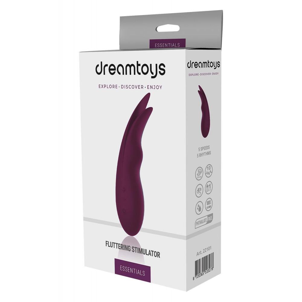 Разное - Вибратор для клитора и сосков Dream Toys Essentials Fluttering Stimulator, фиолетовый 4
