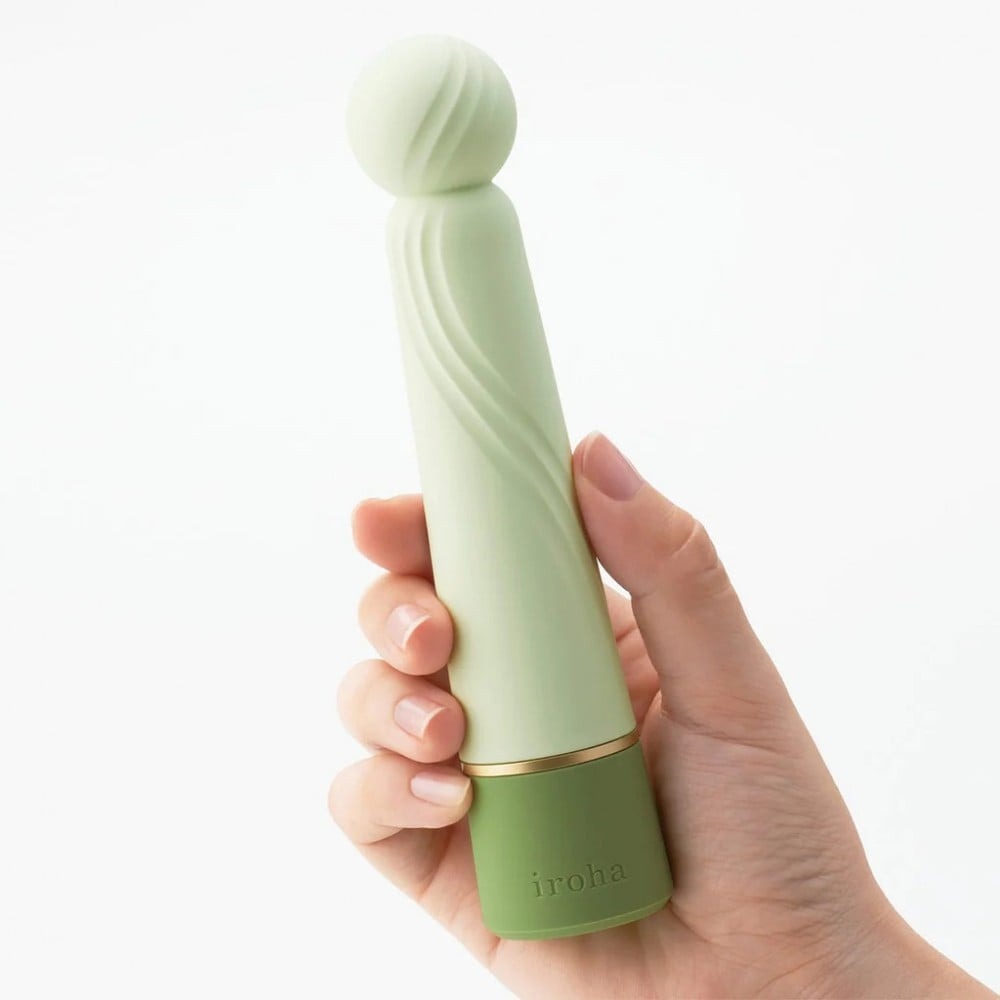 Секс игрушки - Вибратор для точки G Iroha Rin+ Tenga, медицинский силикон, салатовый 3