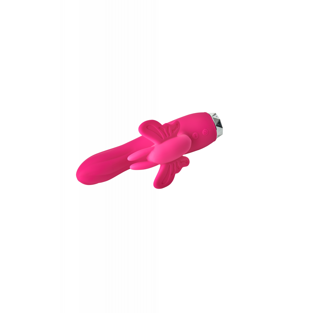 Стимулятор точки G - Вибратор кролик в виде Бабочки Dream Toys Flirts Butterfly, розовый, 17 см х 3 см 5