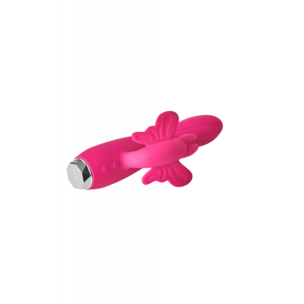 Стимулятор точки G - Вибратор кролик в виде Бабочки Dream Toys Flirts Butterfly, розовый, 17 см х 3 см 4