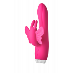 Вибратор кролик в виде Бабочки Dream Toys Flirts Butterfly, розовый, 17 см х 3 см