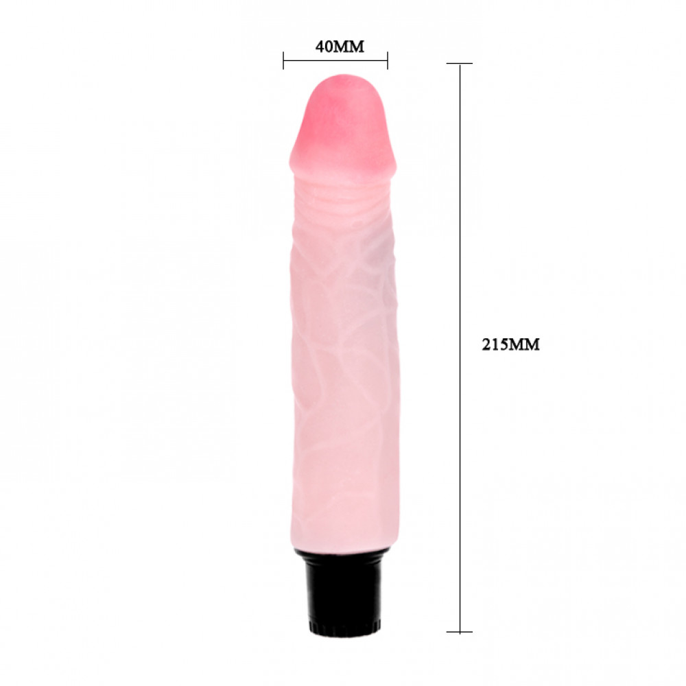 Класичний вібратор - Вібратор реалістичний Baile The Realistic Cock, бежевий, 21.5 х 4 см 2