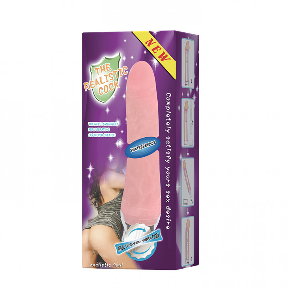 Класичний вібратор - Вібратор реалістичний Baile The Realistic Cock, бежевий, 21.5 х 4 см 8