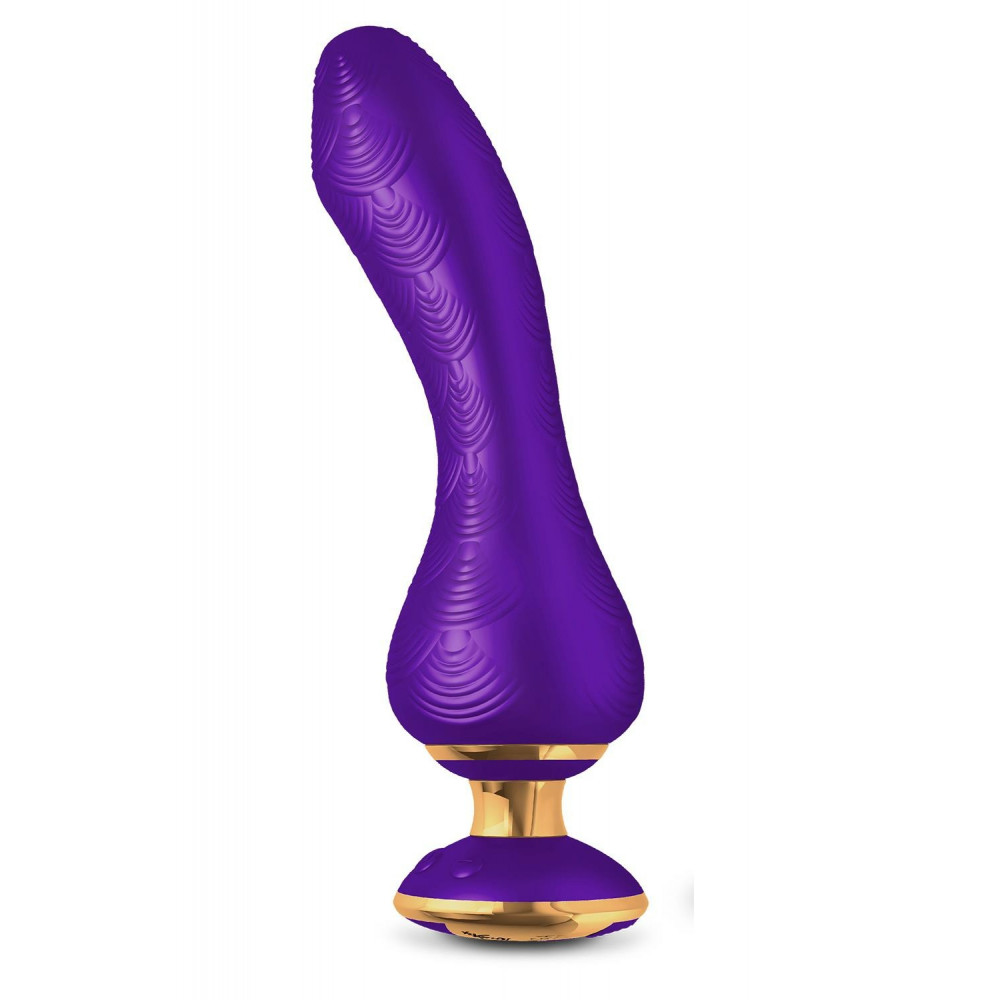 Секс игрушки - Вибратор Shunga Sanya с ручкой и подсветкой, фиолетовый, 18.5 см х 3.8 см