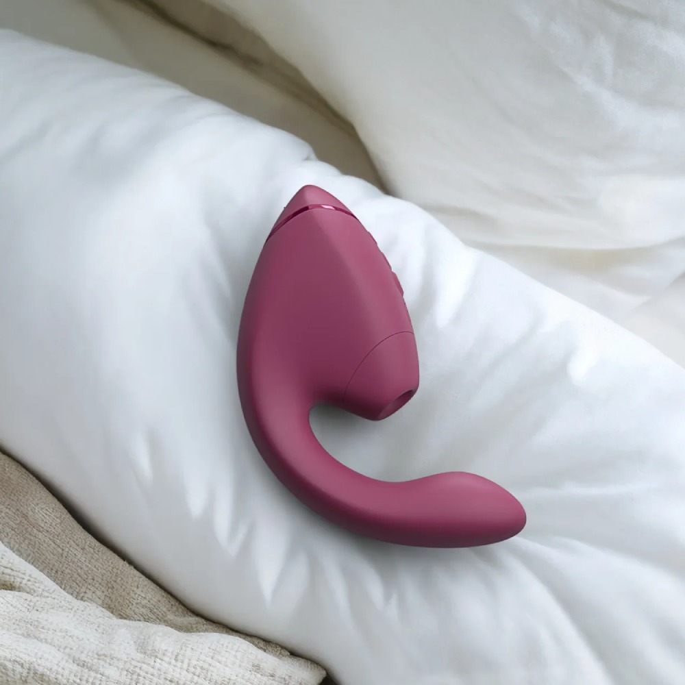 Вакуумний вібратор - Вібратор-стимулятор вакуумний Womanizer Next Duo Dusky Pink для точки G, рожевий 34