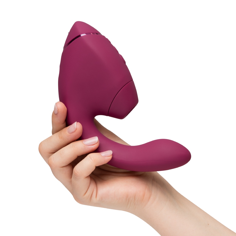 Вакуумний вібратор - Вібратор-стимулятор вакуумний Womanizer Next Duo Dusky Pink для точки G, рожевий 55