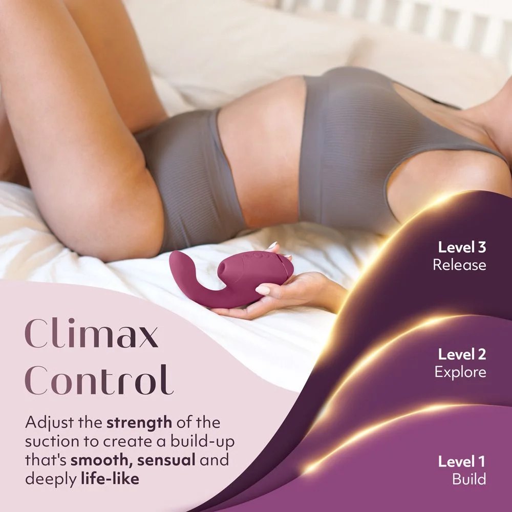 Вакуумний вібратор - Вібратор-стимулятор вакуумний Womanizer Next Duo Dusky Pink для точки G, рожевий 40