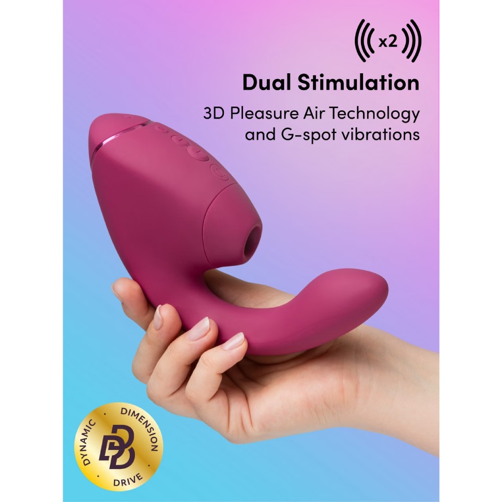 Вакуумний вібратор - Вібратор-стимулятор вакуумний Womanizer Next Duo Dusky Pink для точки G, рожевий 47