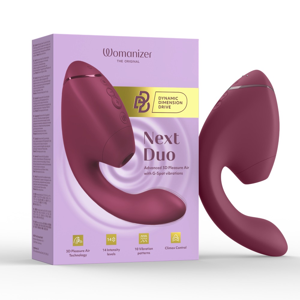 Вакуумний вібратор - Вібратор-стимулятор вакуумний Womanizer Next Duo Dusky Pink для точки G, рожевий 27
