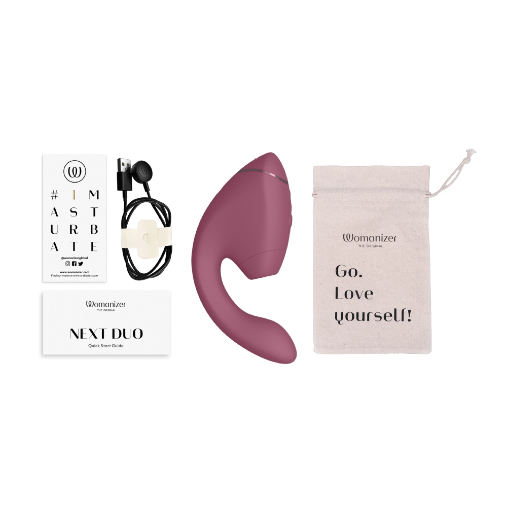 Вакуумний вібратор - Вібратор-стимулятор вакуумний Womanizer Next Duo Dusky Pink для точки G, рожевий 22