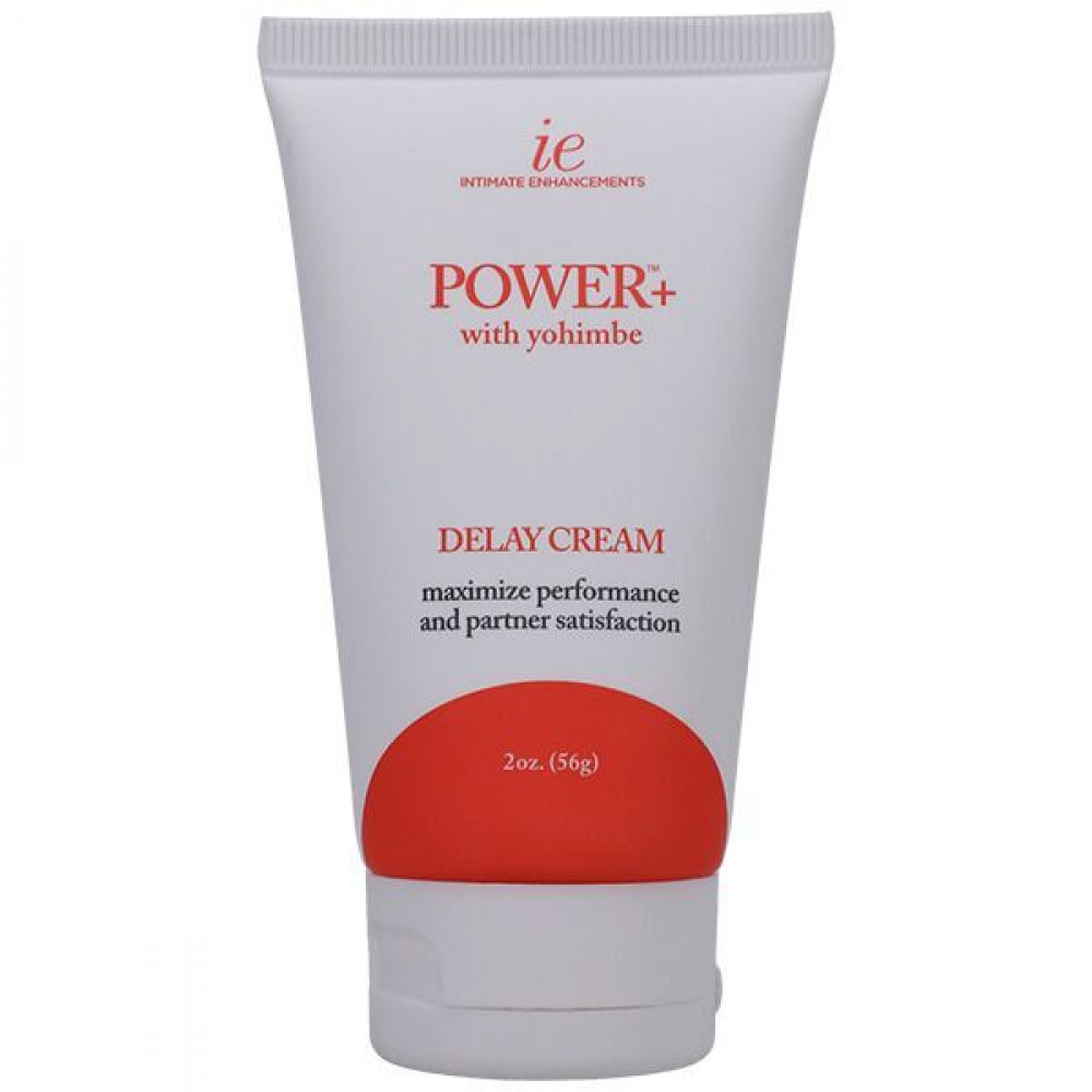 Пролонгатори та змазки - Потужний крем-пролонгатор Doc Johnson Power+with Yohimbe Delay Cream, екстракт Йохимбе, 56 г