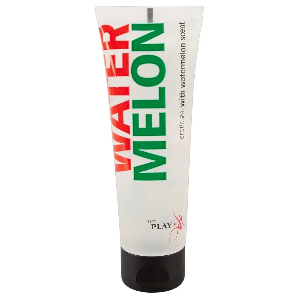 Лубриканты - Веганский гель для массажа Just Play Watermelon Gel, 80 мл