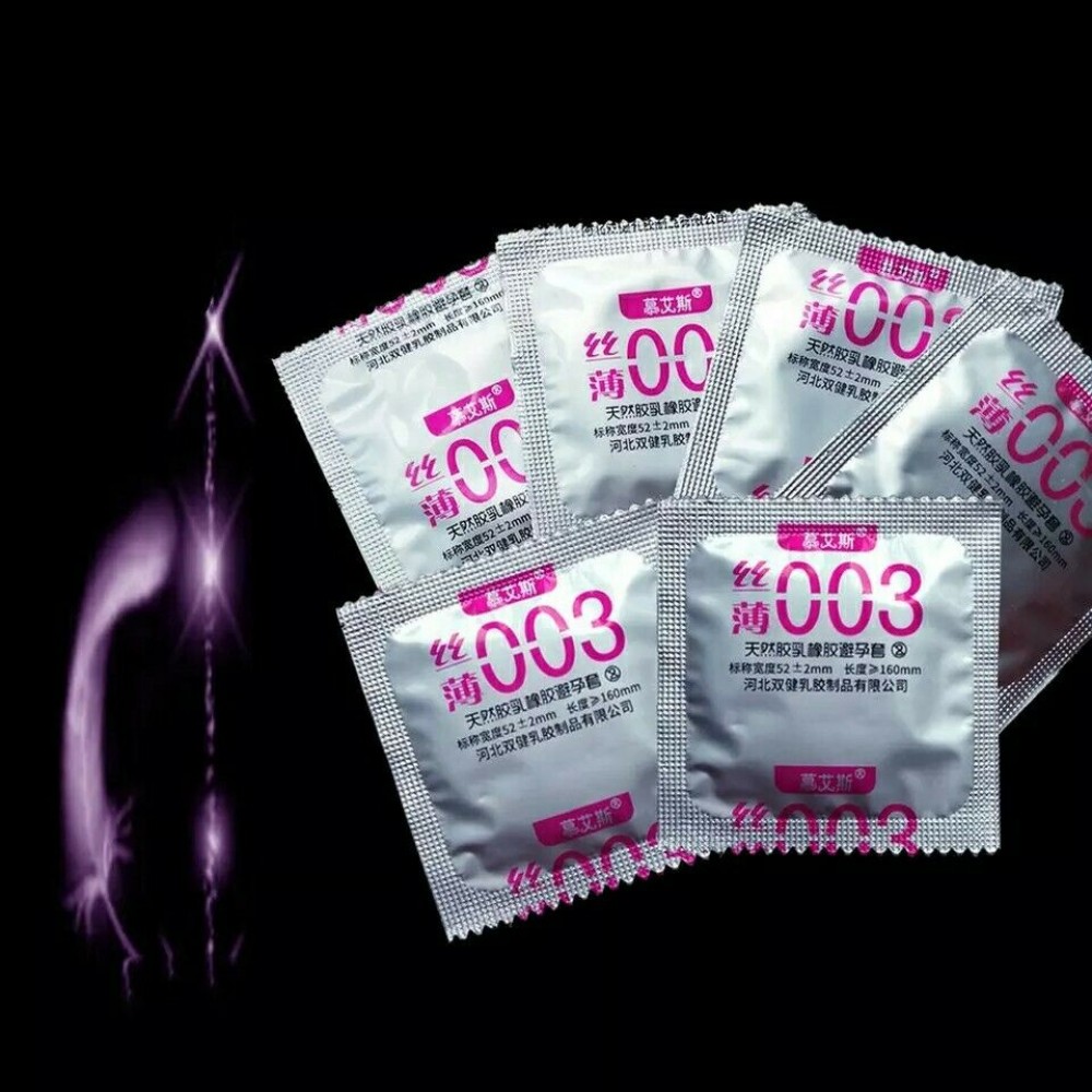 Презервативы - Набор ультратонких презервативов 0,03 мм с ребристой текстурой, Gold (в упаковке12 шт) 7