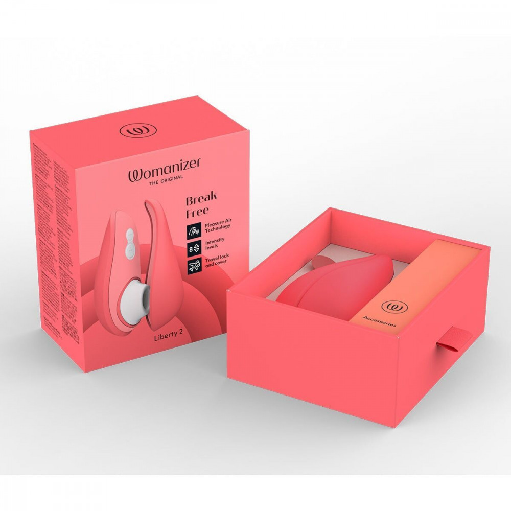 Секс игрушки - Вакуумный клиторальный стимулятор Womanizer Liberty 2 Vibrant Rose (мятая упаковка!!!) 8