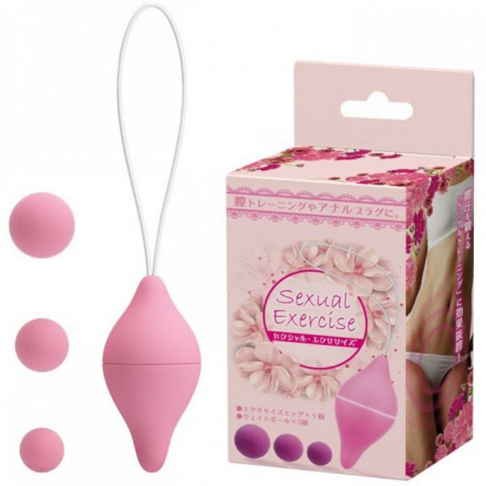 Вагинальные шарики - Набор вагинальных тренажеров Кегеля Sexual Exercise, Pink